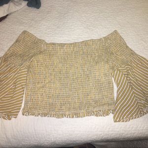 cropped bell sleeve top